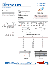 Datasheet VLF-2750+ manufacturer Mini-Circuits